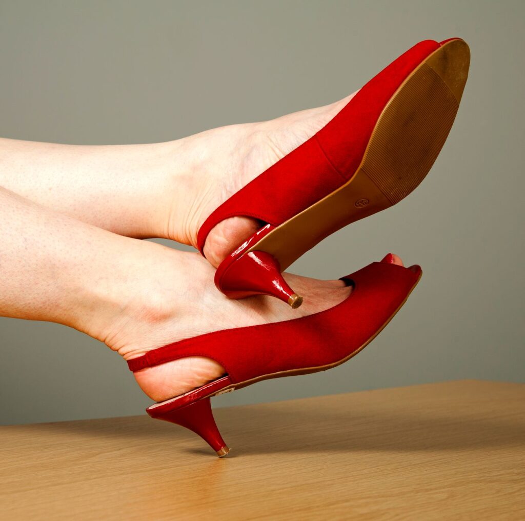 slingback ouverte rouge