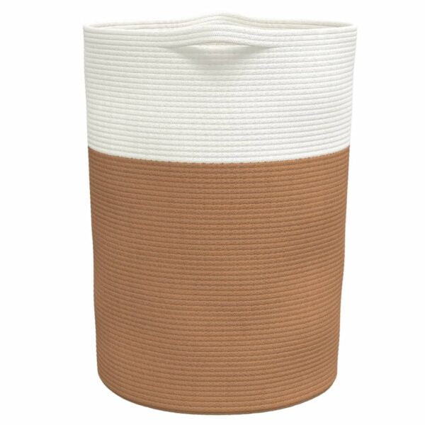 Panier de rangement design moderne - Marron et Blanc – Image 5