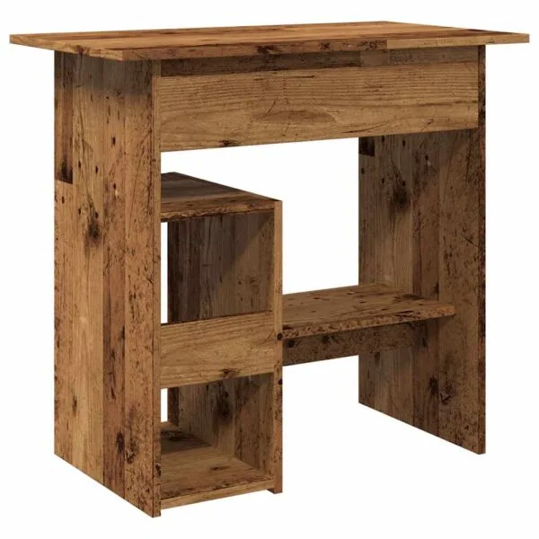 Bureau en vieux bois : design rustique et rangement optimal pour petits espaces – Image 5