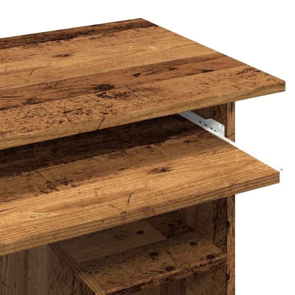 Bureau en vieux bois : design rustique et rangement optimal pour petits espaces – Image 7