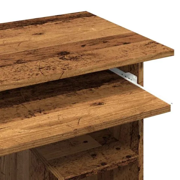 Bureau en vieux bois : design rustique et rangement optimal pour petits espaces – Image 7