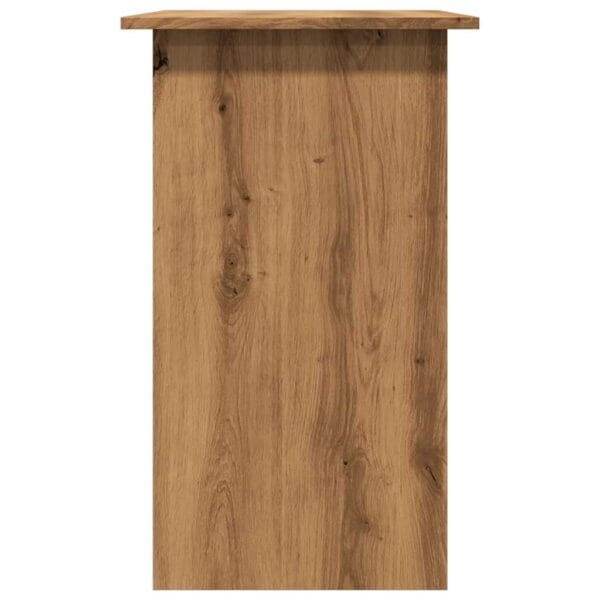 Bureau en chêne artisanal compact avec espace de rangement – design moderne en bois d'ingénierie durable – Image 4