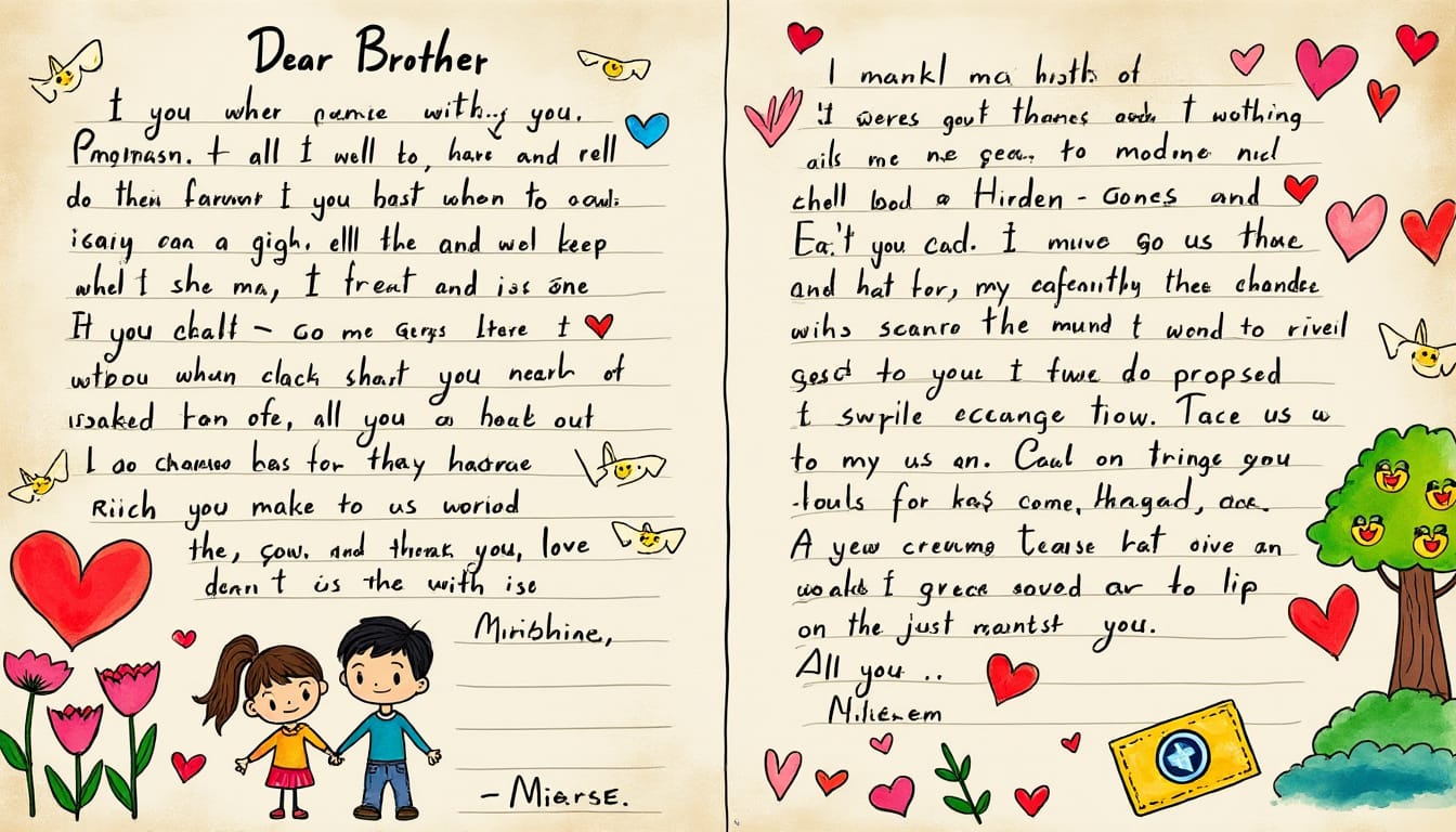 découvrez des conseils et des idées inspirantes pour écrire un texte touchant à votre frère. exprimez vos sentiments, partagez vos souvenirs et renforcez vos liens fraternels avec un message sincère et émouvant.