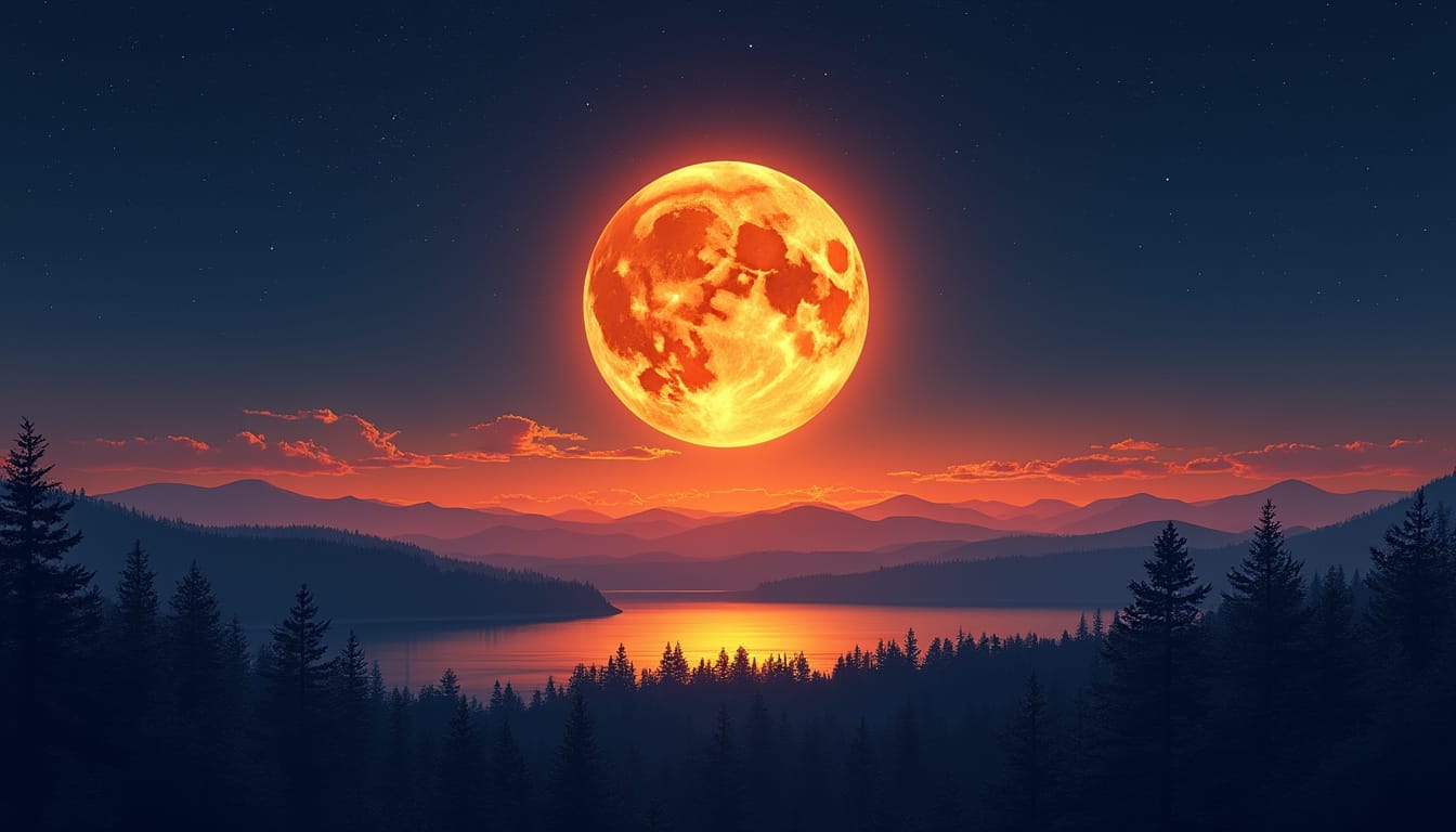 découvrez pourquoi la lune prend parfois une teinte orange spectaculaire lors de certaines nuits. explications scientifiques simples sur ce phénomène naturel fascinant et les facteurs qui influencent la couleur de la lune.